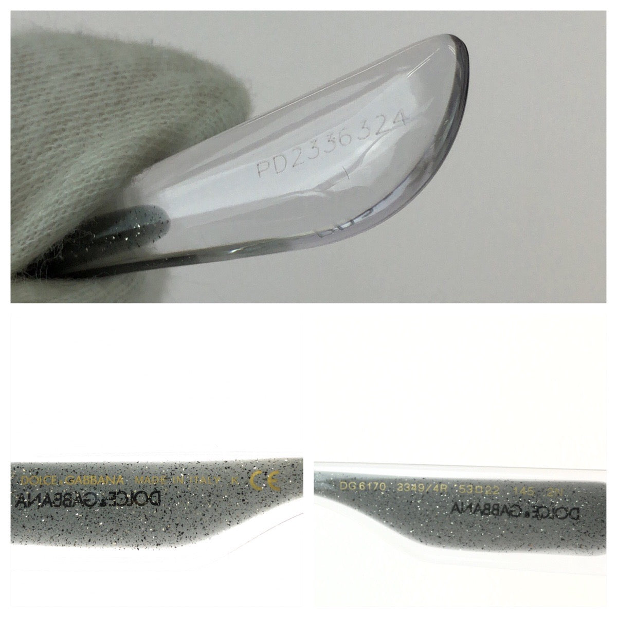 26145
DOLCE&GABBANA ドルチェアンドガッバーナ サイズ53□22 クリア グレー ゴールド金具 プラスチック / メタル DG6170 33494R サングラス 男女兼用 バタフライ レディース S14