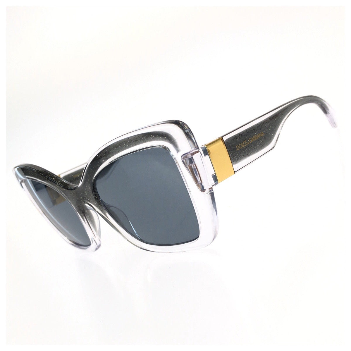 26145
DOLCE&GABBANA ドルチェアンドガッバーナ サイズ53□22 クリア グレー ゴールド金具 プラスチック / メタル DG6170 33494R サングラス 男女兼用 バタフライ レディース S14