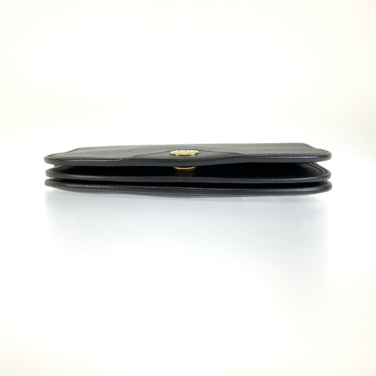 26147
Christian Dior クリスチャンディオール ヴィンテージ ブラック 黒 ゴールド金具 レザー ショルダーバッグ ポシェット レディース ABP35