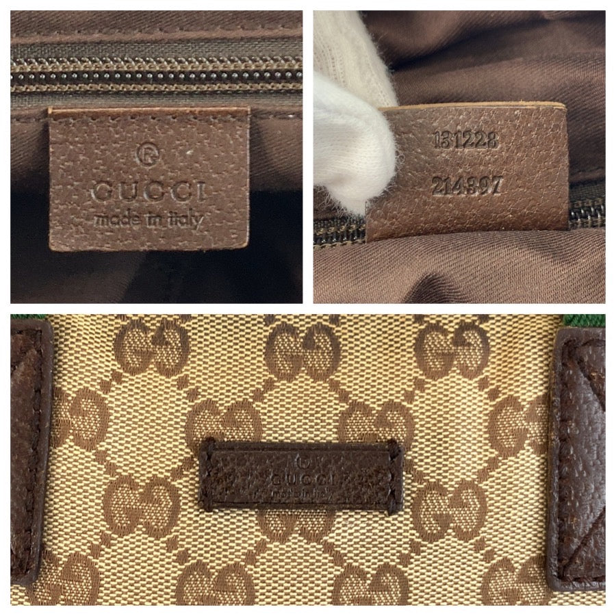 26148
GUCCI グッチ シェリーライン ベージュ ブラウン GGキャンバス 131228 トートバッグ ハンドバッグ レディース B28
