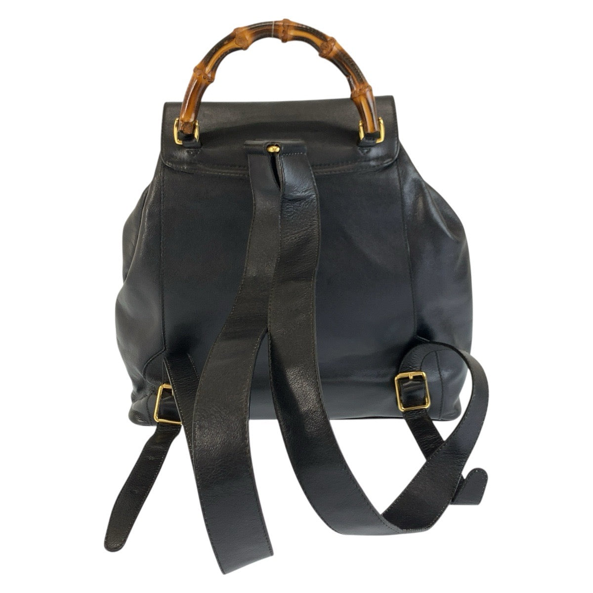 26151
GUCCI グッチ バンブー ブラック 黒 ゴールド金具 レザー 003 2058 0016 リュックサック バックパック レディース ABP44