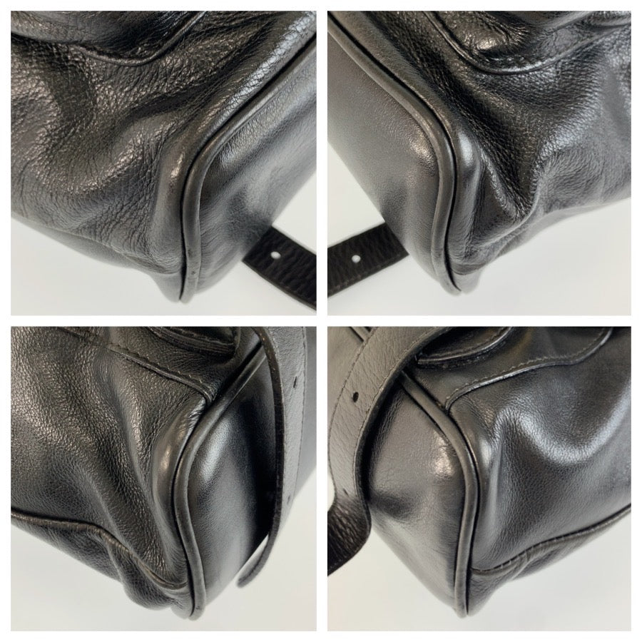 26151
GUCCI グッチ バンブー ブラック 黒 ゴールド金具 レザー 003 2058 0016 リュックサック バックパック レディース ABP44