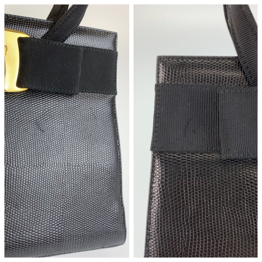 26154
Salvatore Ferragamo サルヴァトーレフェラガモ ヴァラリボン ブラック 黒 ゴールド金具 レザー AQ-214178 ハンドバッグ ショルダーバッグ 2way レディース ABP35