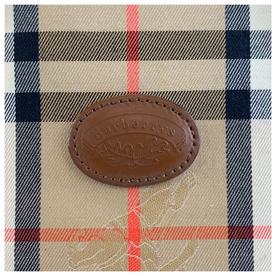 26155
Burberrys バーバリーズ ヴィンテージ チェック柄 ブラウン ベージュ キャンバス / レザー トートバッグ ハンドバッグ レディース ABP35
