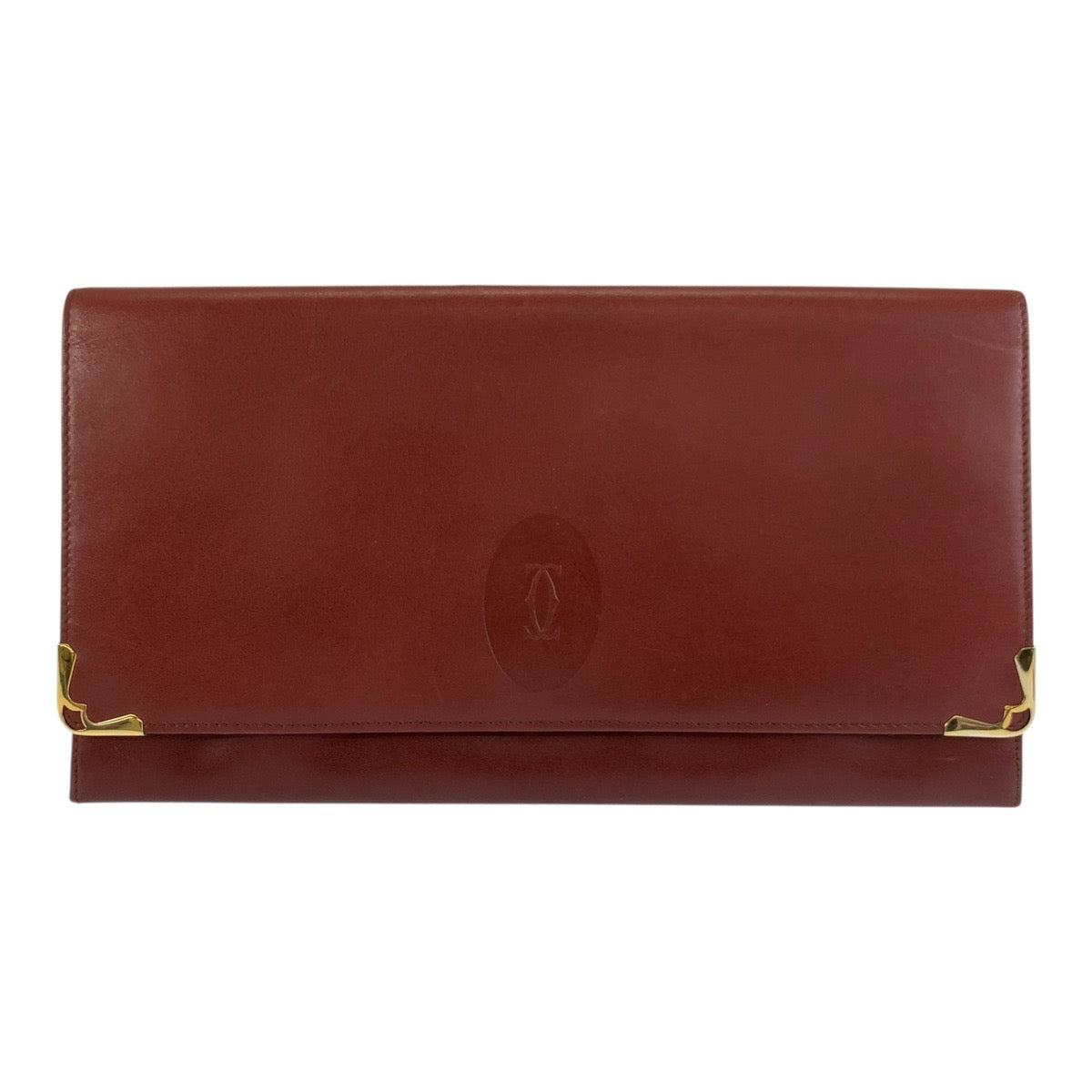 26158
CARTIER カルティエ マストライン ワインレッド ゴールド金具 レザー クラッチバッグ セカンドバッグ メンズ ABP16