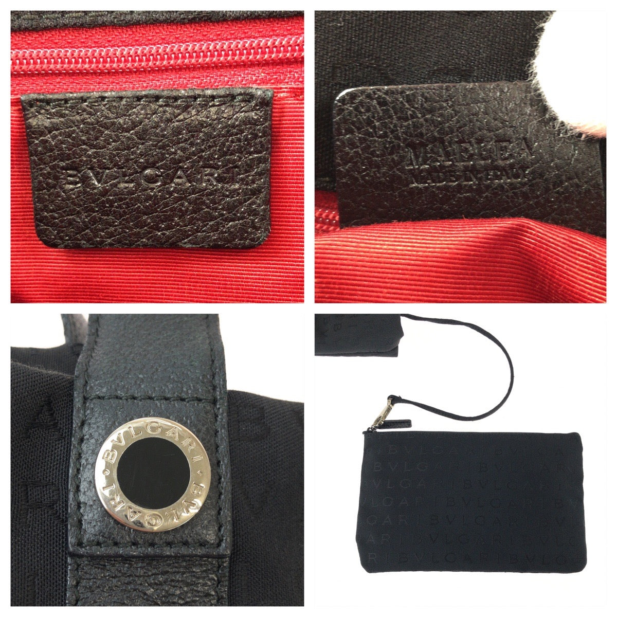 26159
BVLGARI ブルガリ ロゴマニア ブラック 黒 シルバー金具 キャンバス / レザー トートバッグ ショルダーバッグ レディース ABP21