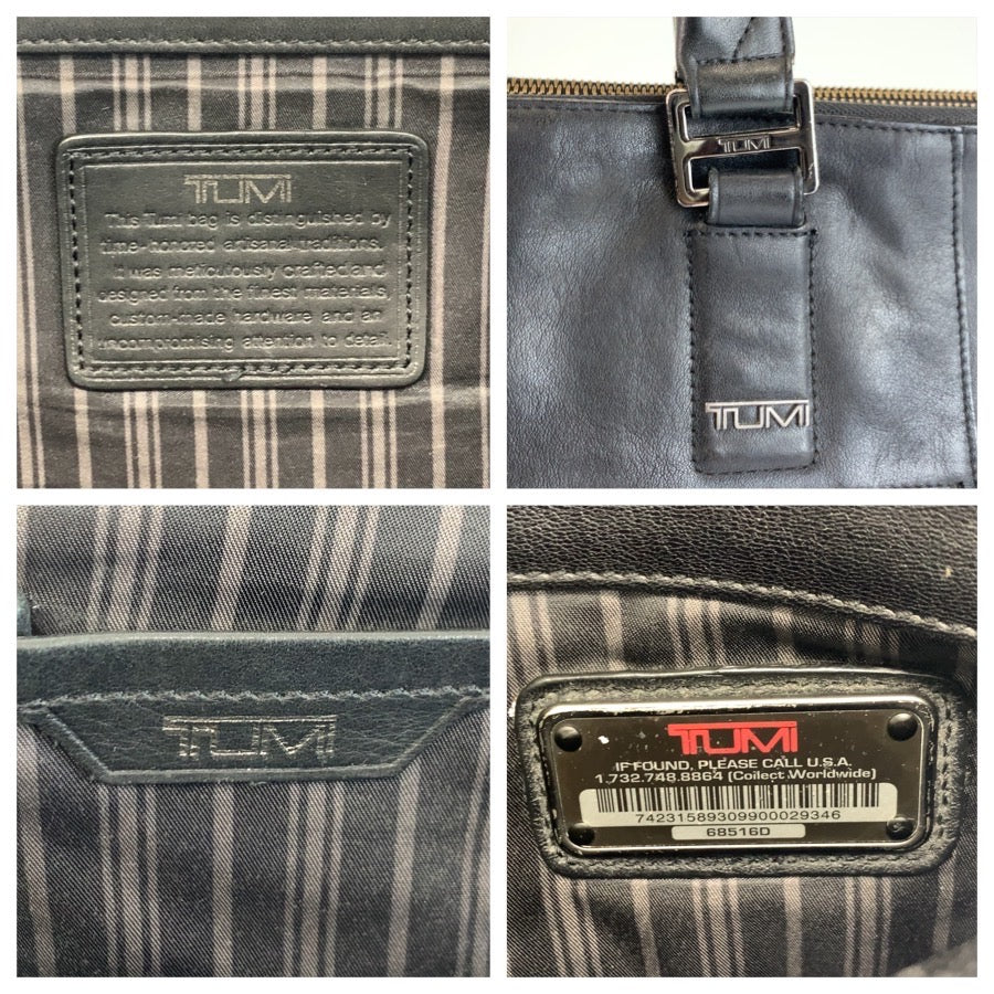 26160
TUMI トゥミ ブラック 黒 レザー ビジネスバッグ ブリーフケース メンズ AB14