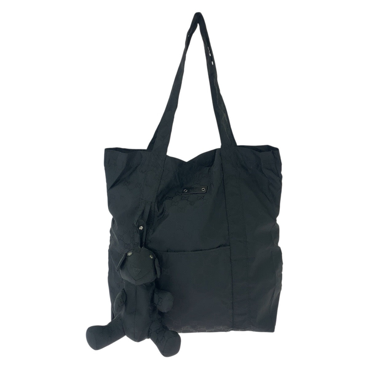 26162
GUCCI グッチ GG柄 テディベア パッカブル ブラック 黒 ナイロン 223669 トートバッグ エコバッグ レディース A42