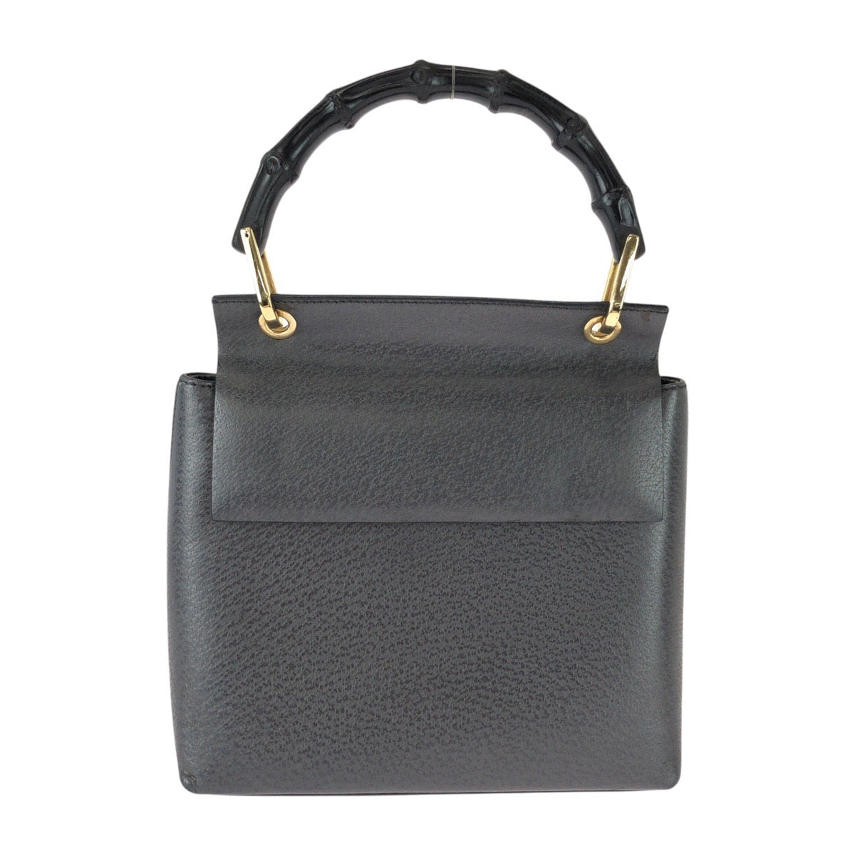 26163
GUCCI グッチ バンブー グレー ブラック ゴールド金具 レザー 001 1014 1888 ハンドバッグ レディース ABP30