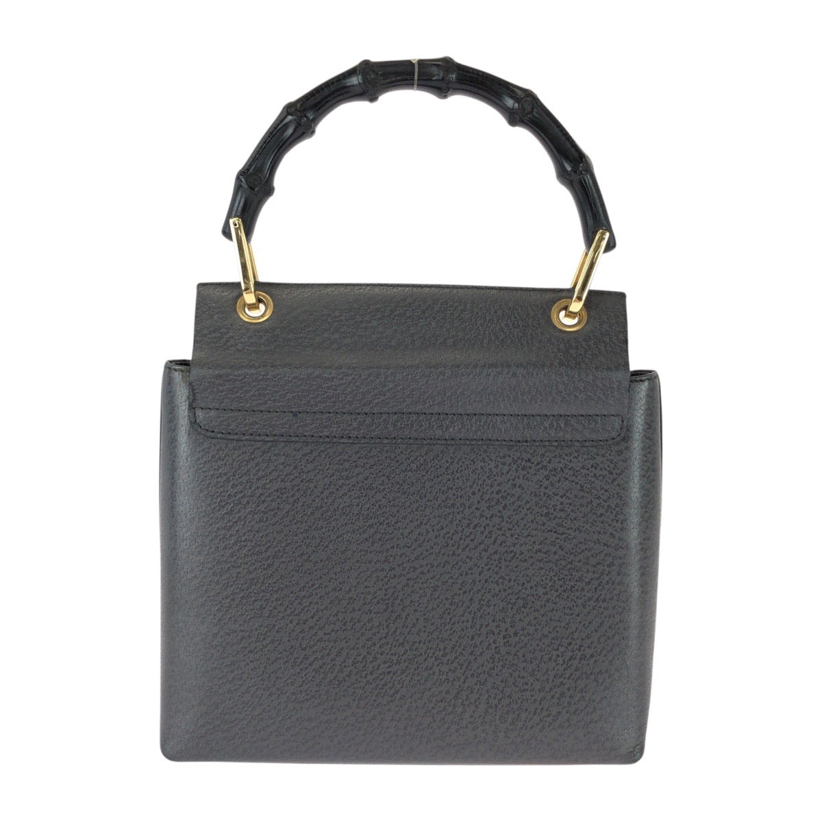 26163
GUCCI グッチ バンブー グレー ブラック ゴールド金具 レザー 001 1014 1888 ハンドバッグ レディース ABP30