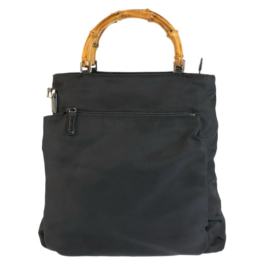 26164
GUCCI グッチ バンブー ブラック 黒 ナイロン 001 3754 1577 ハンドバッグ レディース AB30