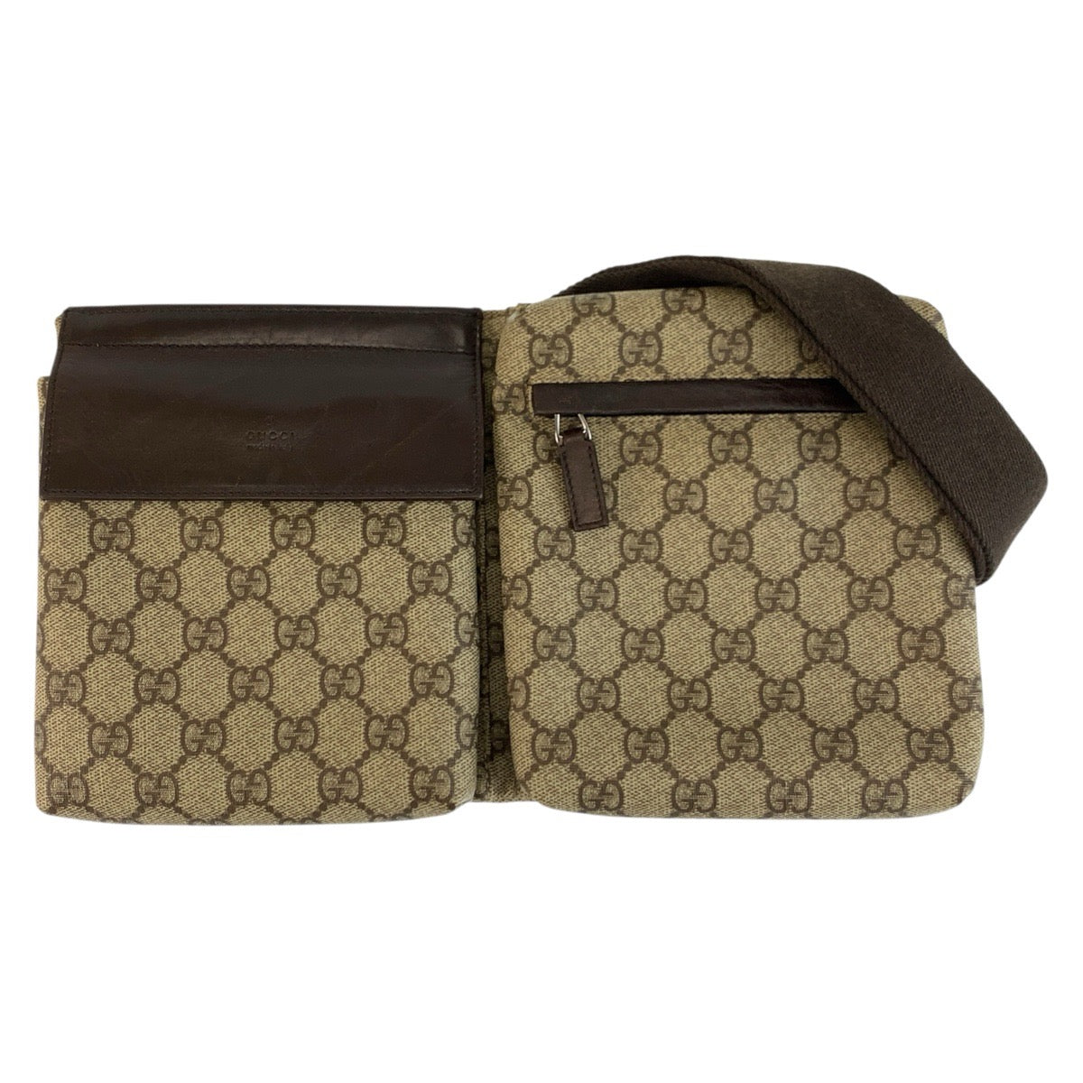 26165
GUCCI グッチ ブラウン ベージュ GGスプリームキャンバス / レザー 28566 ボディバッグ ウエストポーチ メンズ ABP44