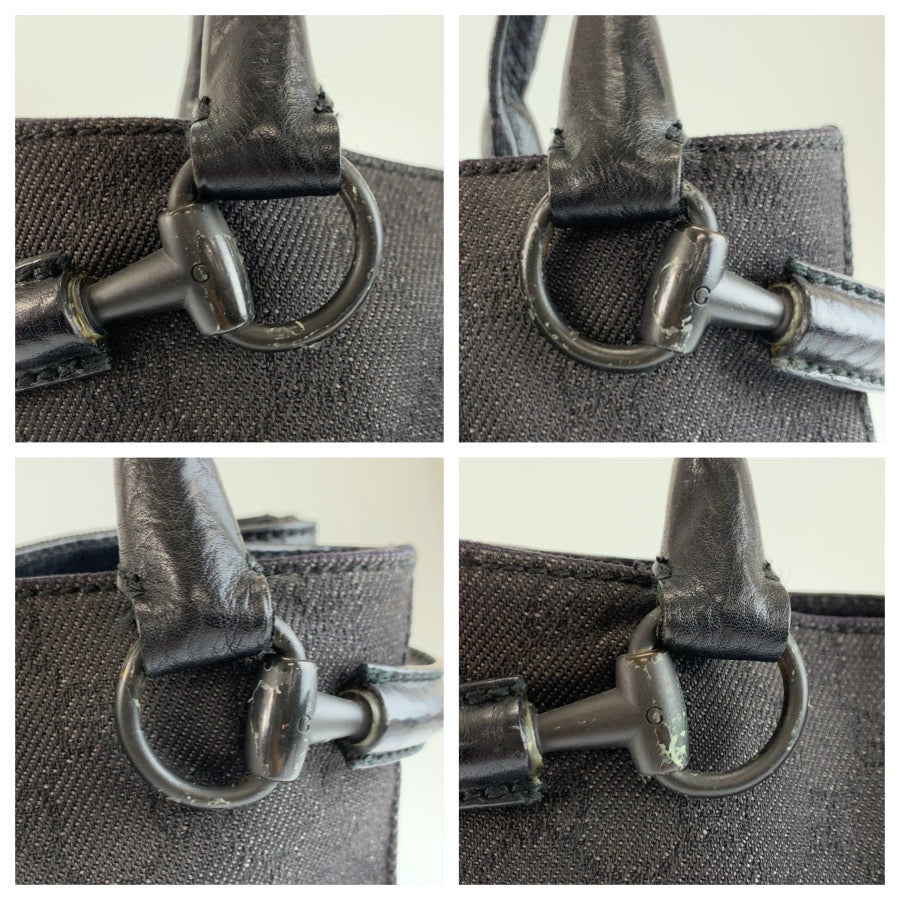 26167
GUCCI グッチ ブラック 黒 GGキャンバス / レザー 101971 トートバッグ ショルダーバッグ レディース ABP35