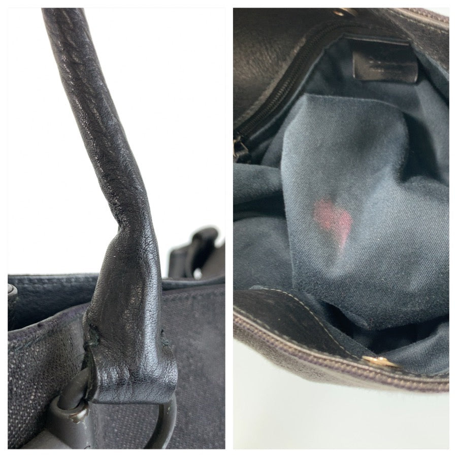 26167
GUCCI グッチ ブラック 黒 GGキャンバス / レザー 101971 トートバッグ ショルダーバッグ レディース ABP35