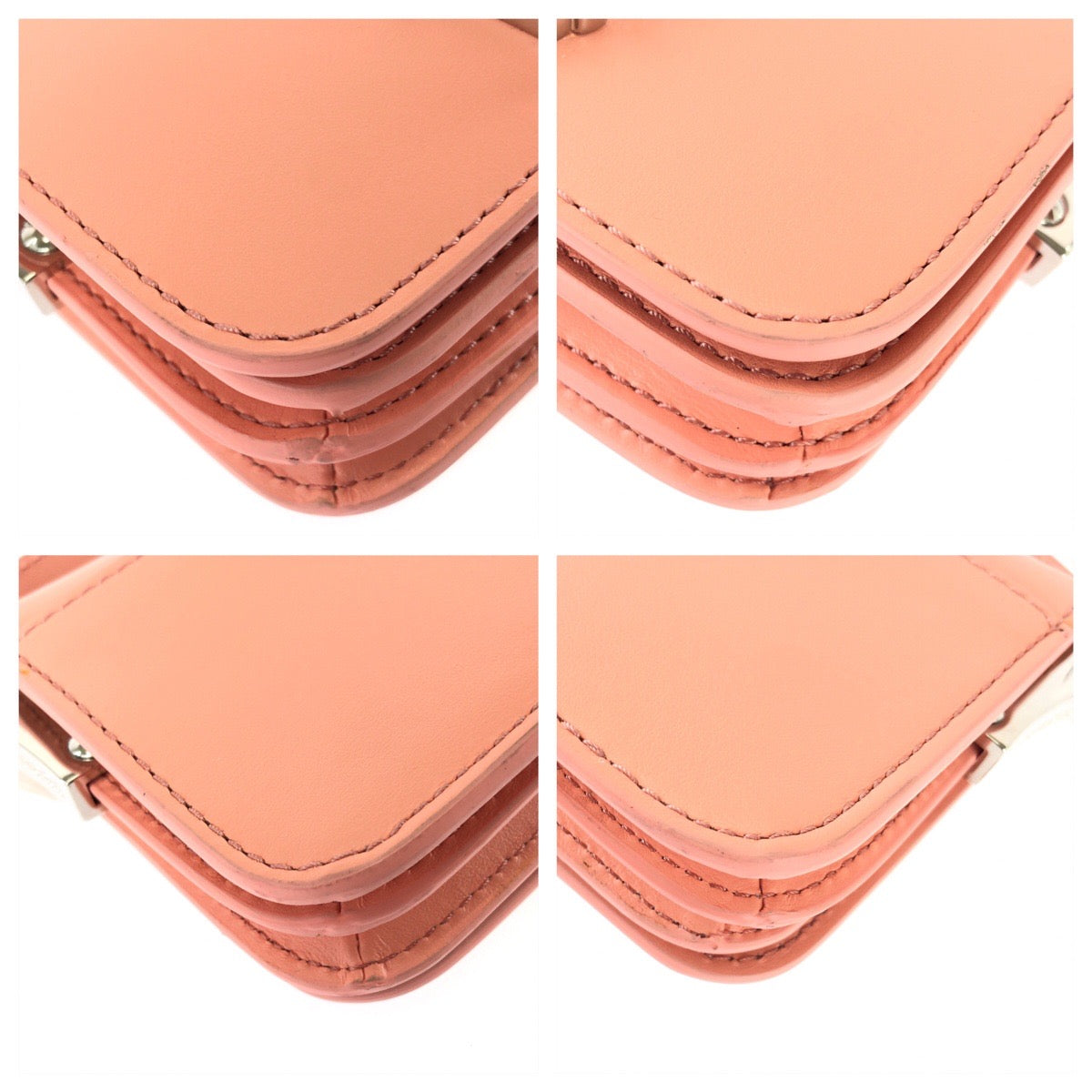 26168
DSQUARED2 ディースクエアード D2 STATEMENT D2ロゴ 2way ピンク シルバー金具 レザー ショルダーバッグ ハンドバッグ レディース SA35