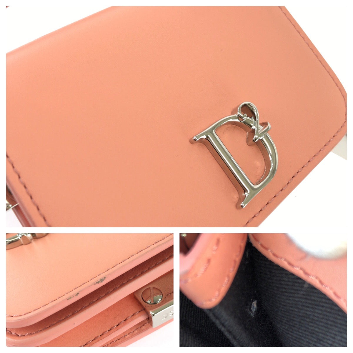 26168
DSQUARED2 ディースクエアード D2 STATEMENT D2ロゴ 2way ピンク シルバー金具 レザー ショルダーバッグ ハンドバッグ レディース SA35