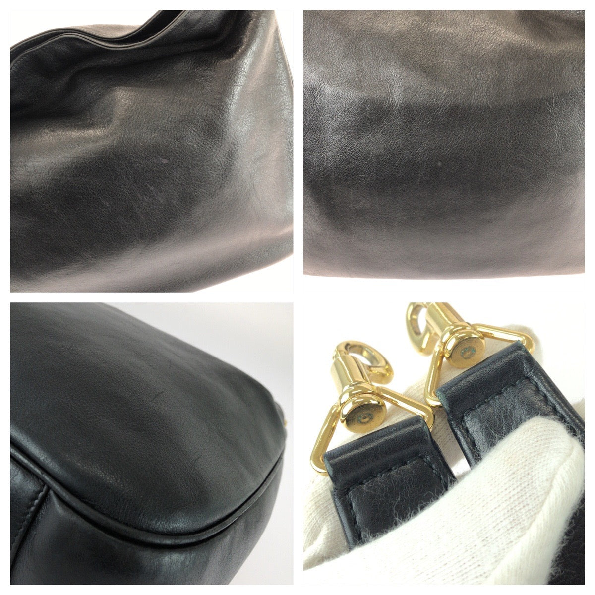 26174
GUCCI グッチ バンブー ホーボー 2way ブラック 黒 ゴールド金具 レザー 001 1577 ハンドバッグ ショルダーバッグ レディース ABP37