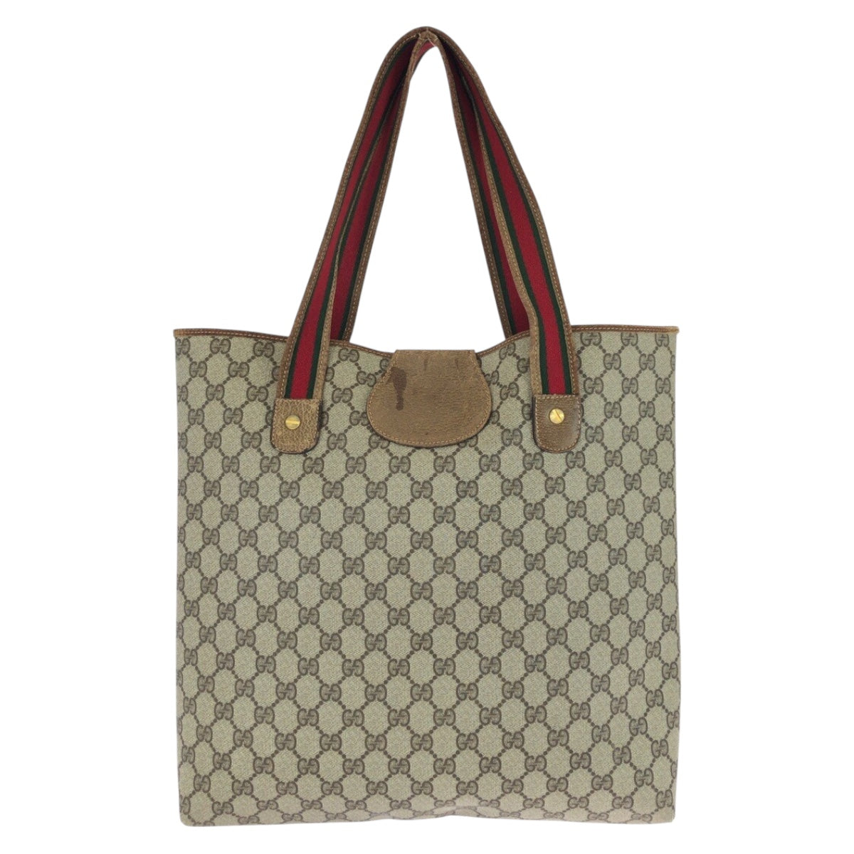 26175
GUCCI グッチ ヴィンテージ オールドグッチ シェリーライン インターロッキングG ベージュ ゴールド金具 GGスプリームキャンバス トートバッグ レディース AB28