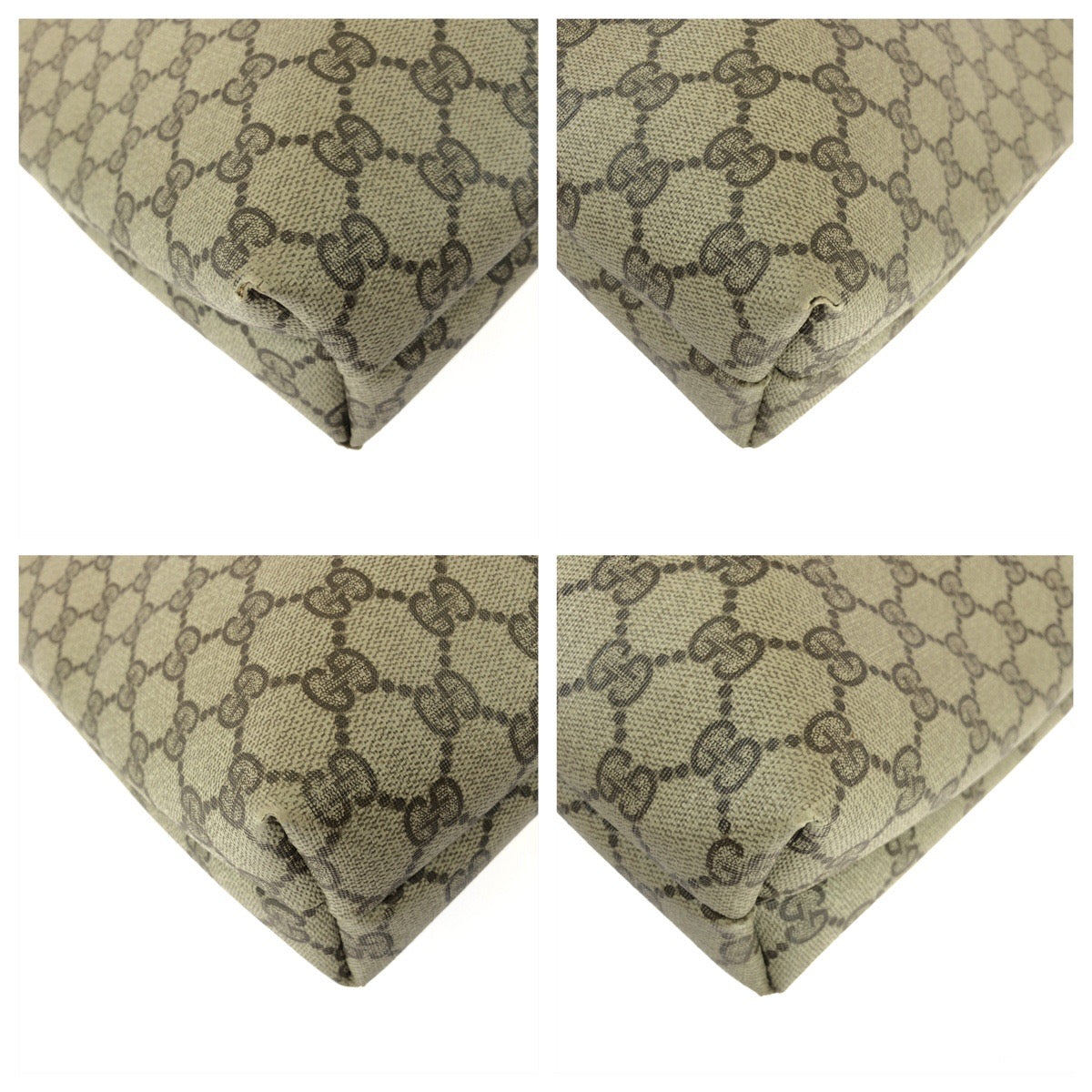26175
GUCCI グッチ ヴィンテージ オールドグッチ シェリーライン インターロッキングG ベージュ ゴールド金具 GGスプリームキャンバス トートバッグ レディース AB28