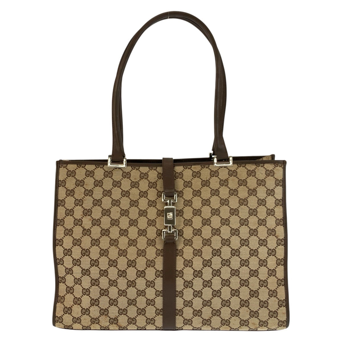 26176
GUCCI グッチ ジャッキー ブラウン ベージュ シルバー金具 GGキャンバス / レザー 002 1074 トートバッグ ショルダーバッグ レディース AB30