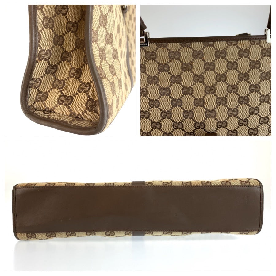26176
GUCCI グッチ ジャッキー ブラウン ベージュ シルバー金具 GGキャンバス / レザー 002 1074 トートバッグ ショルダーバッグ レディース AB30