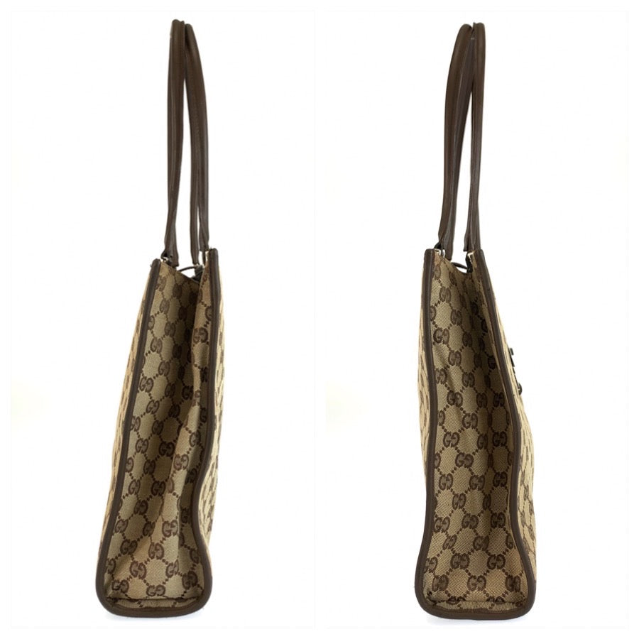 26176
GUCCI グッチ ジャッキー ブラウン ベージュ シルバー金具 GGキャンバス / レザー 002 1074 トートバッグ ショルダーバッグ レディース AB30