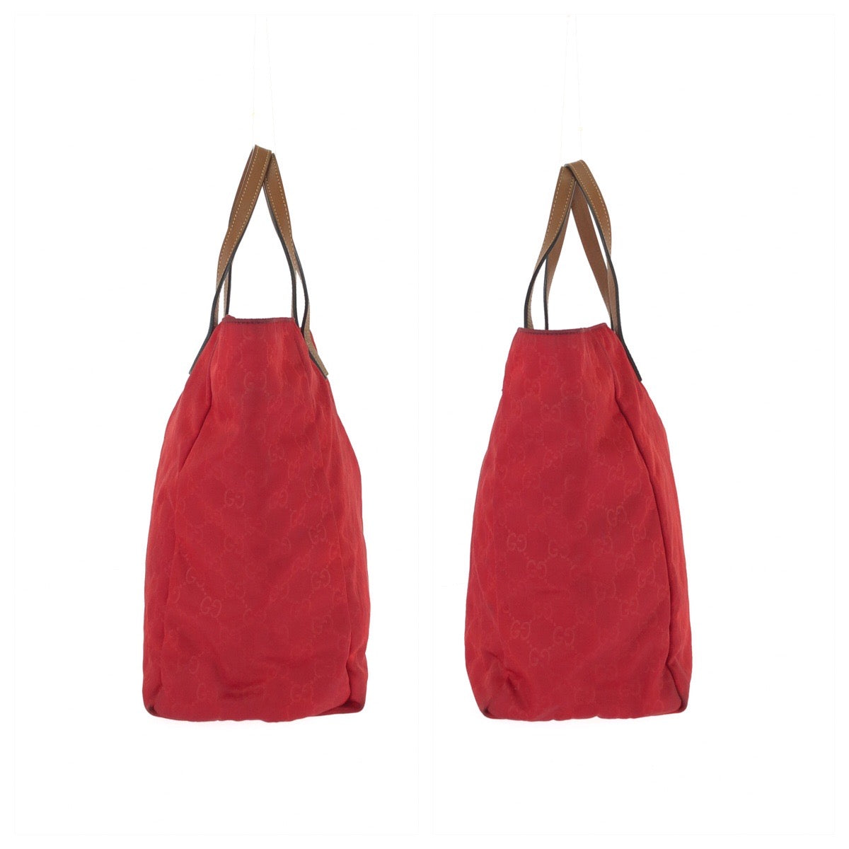 26177
GUCCI グッチ GGナイロン レッド ブラウン ゴールド金具 ナイロン / レザー 282439 トートバッグ ハンドバッグ レディース ABP37