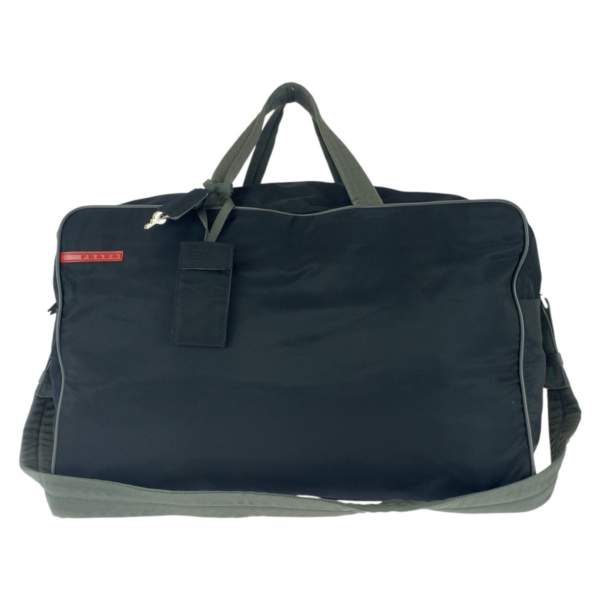 26178
PRADA SPORTS プラダスポーツ ブラック 黒 シルバー金具 ナイロン ボストンバッグ ショルダーバッグ メンズ ABP49