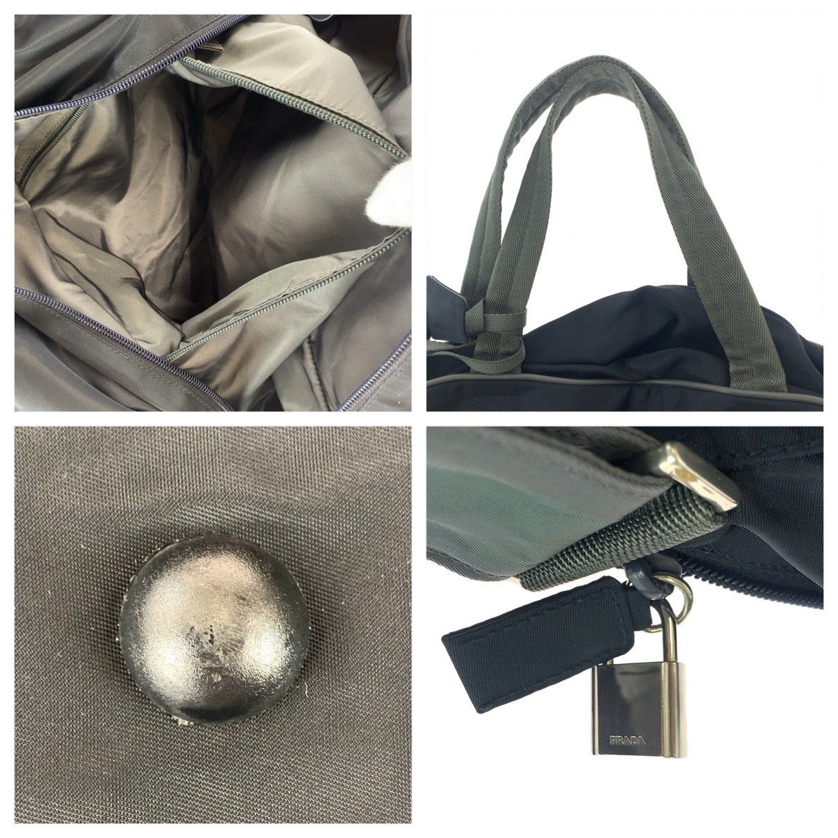 26178
PRADA SPORTS プラダスポーツ ブラック 黒 シルバー金具 ナイロン ボストンバッグ ショルダーバッグ メンズ ABP49