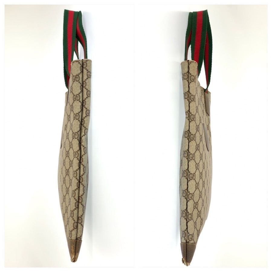 26180
GUCCI グッチ ヴィンテージ シェリーライン ベージュ ブラウン GGスプリームキャンバス 02 37 1300 トートバッグ ハンドバッグ レディース AB23
