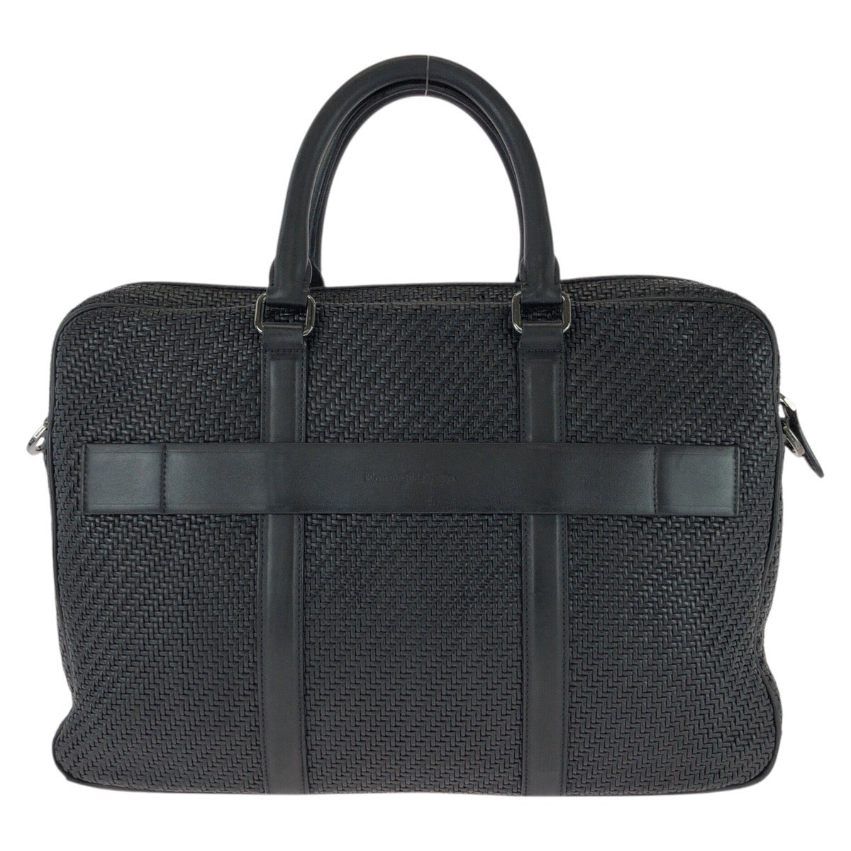 26181
Ermenegildo Zegna エルメネジルド ゼニア ペッレテスータ ブラック 黒 ガンメタ金具 レザー ビジネスバッグ ブリーフケース メンズ AB14