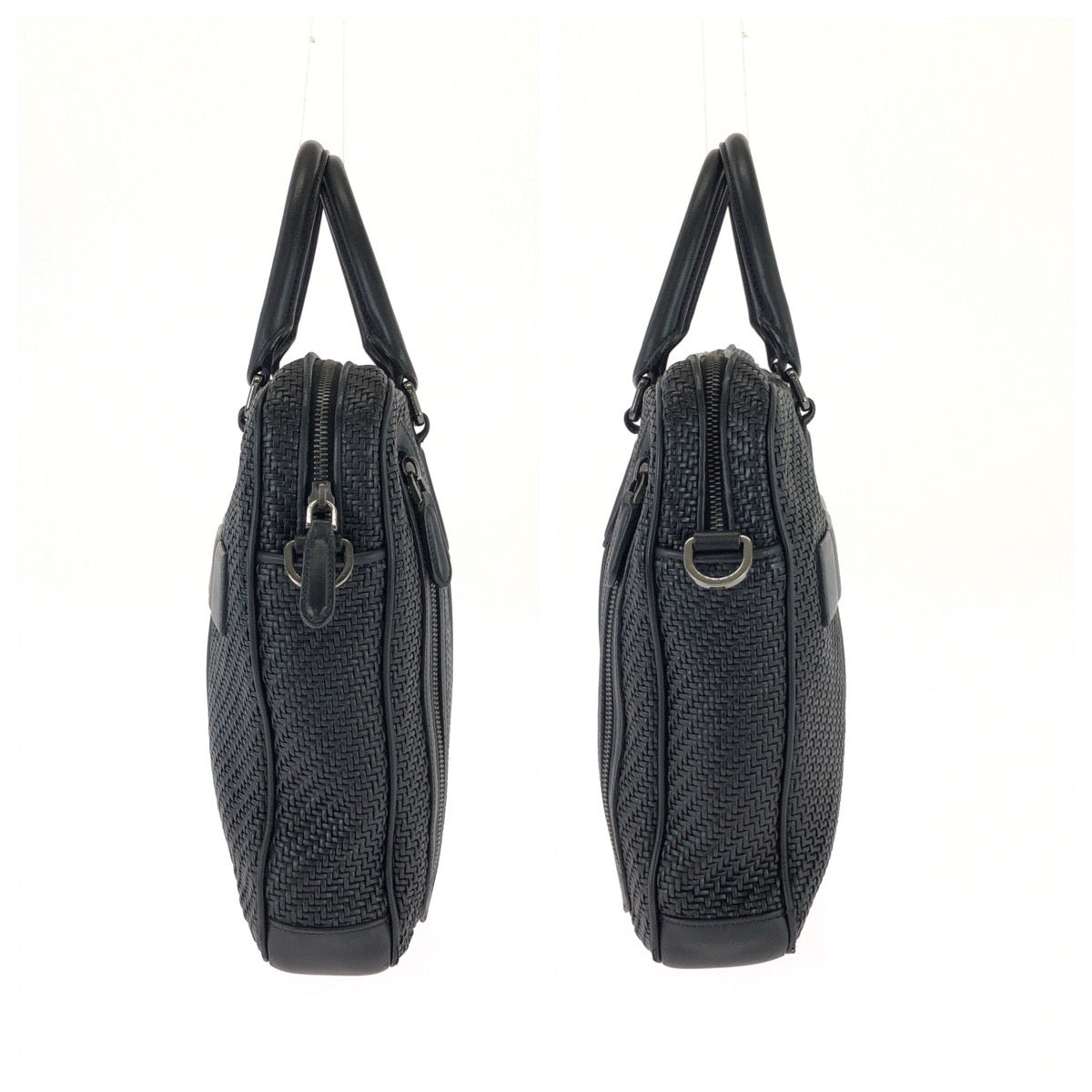 26181
Ermenegildo Zegna エルメネジルド ゼニア ペッレテスータ ブラック 黒 ガンメタ金具 レザー ビジネスバッグ ブリーフケース メンズ AB14
