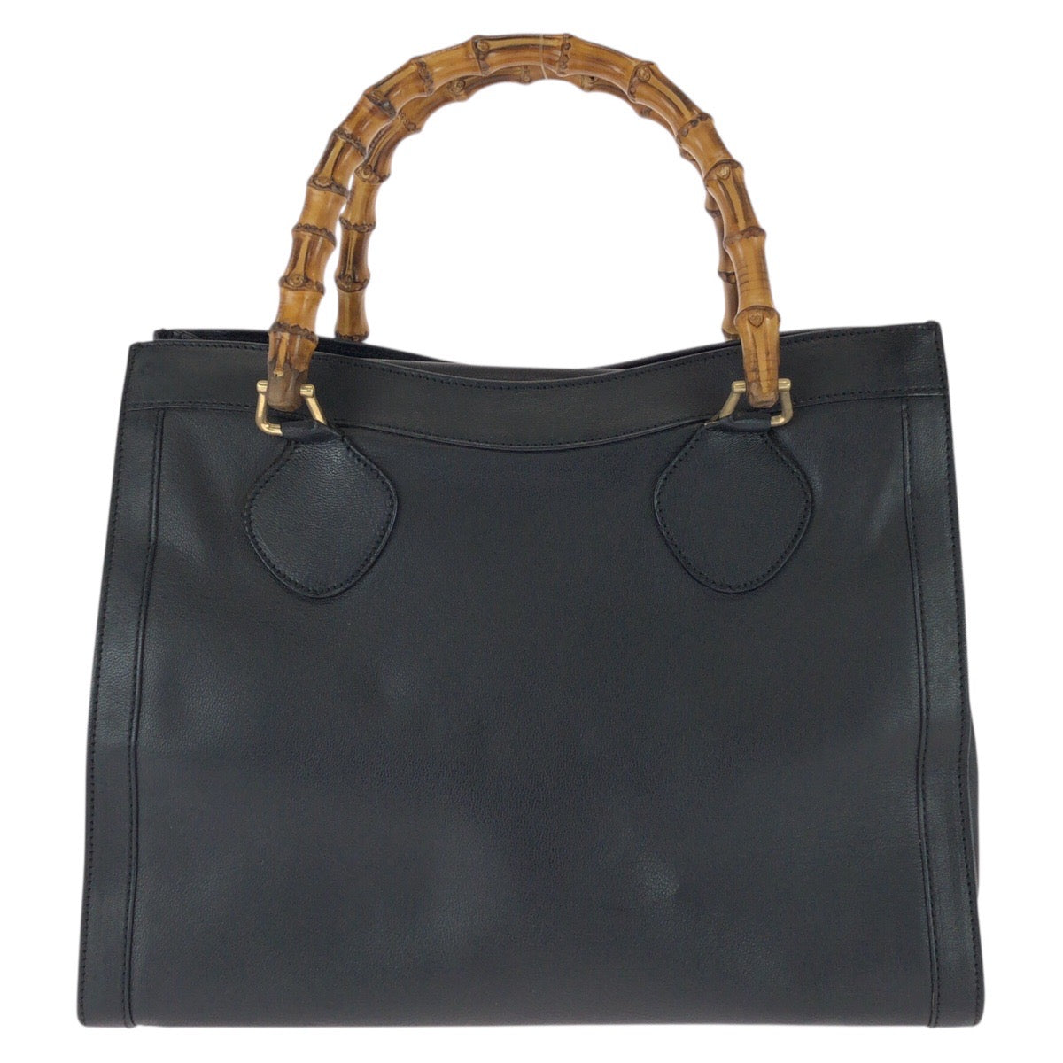26188
GUCCI グッチ バンブー ブラック 黒 ゴールド金具 レザー 002 8260 トートバッグ ハンドバッグ レディース AB35