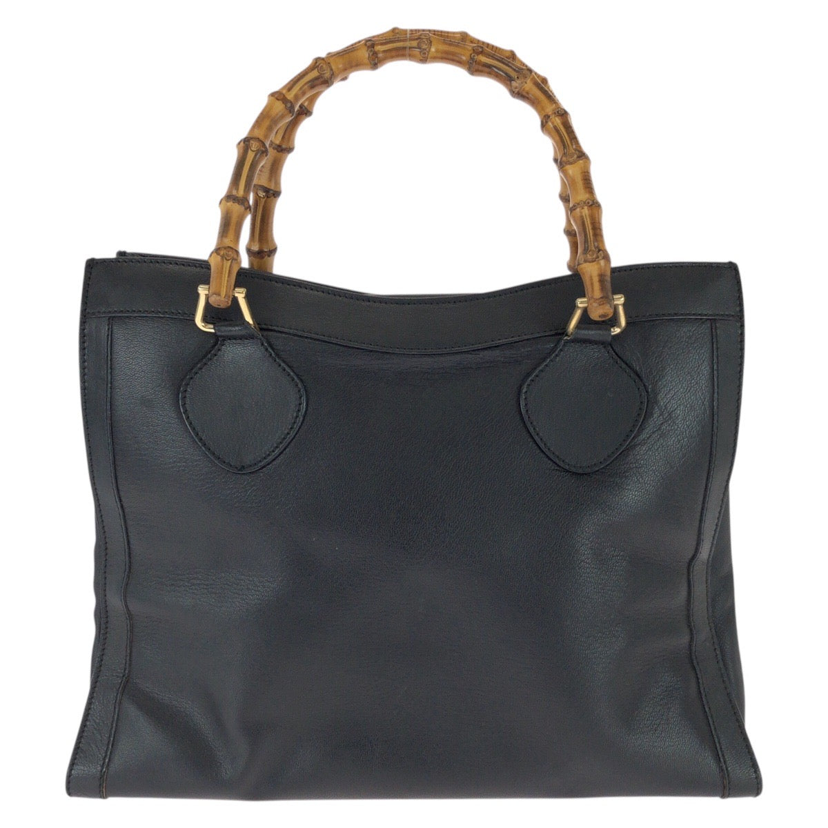 26188
GUCCI グッチ バンブー ブラック 黒 ゴールド金具 レザー 002 8260 トートバッグ ハンドバッグ レディース AB35