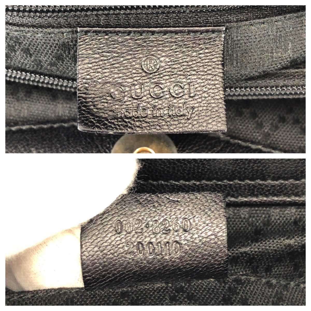 26188
GUCCI グッチ バンブー ブラック 黒 ゴールド金具 レザー 002 8260 トートバッグ ハンドバッグ レディース AB35