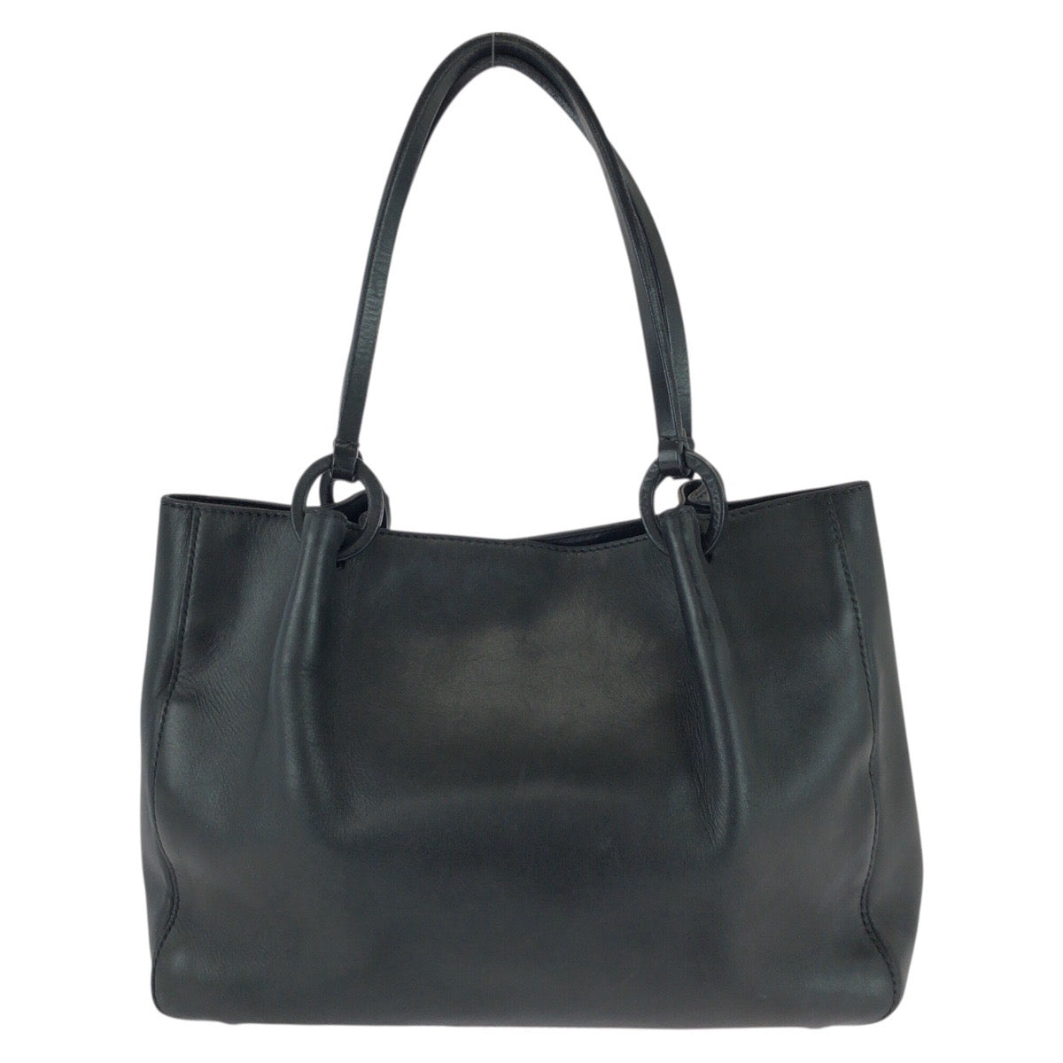 26191
GUCCI グッチ ブラック 黒 シルバー金具 レザー 101919 トートバッグ ハンドバッグ レディース AB28