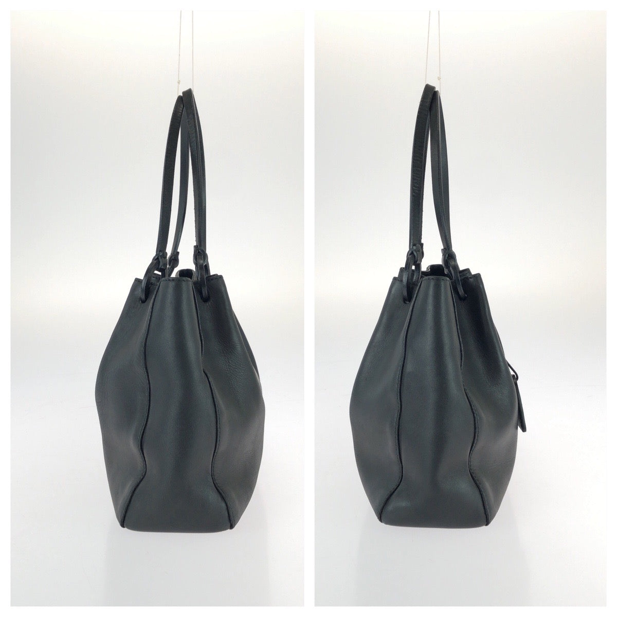 26191
GUCCI グッチ ブラック 黒 シルバー金具 レザー 101919 トートバッグ ハンドバッグ レディース AB28