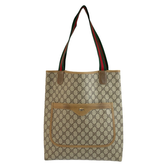 26193
GUCCI グッチ ヴィンテージ シェリーライン ベージュ GGスプリームキャンバス 40 02 003 トートバッグ ショルダーバッグ レディース ABP28