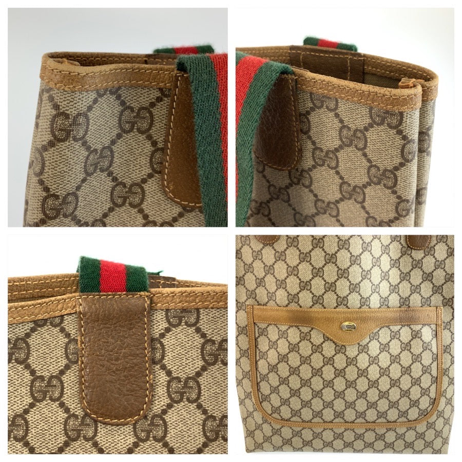 26193
GUCCI グッチ ヴィンテージ シェリーライン ベージュ GGスプリームキャンバス 40 02 003 トートバッグ ショルダーバッグ レディース ABP28