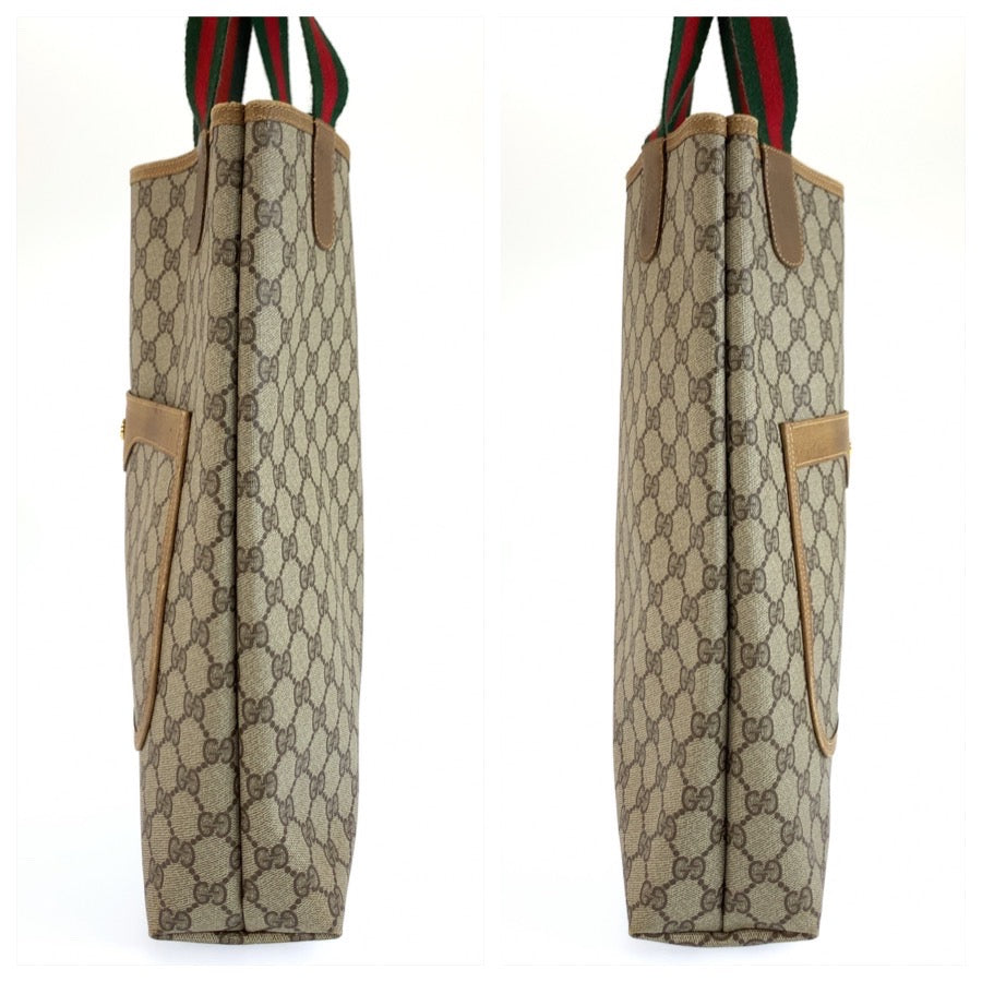 26193
GUCCI グッチ ヴィンテージ シェリーライン ベージュ GGスプリームキャンバス 40 02 003 トートバッグ ショルダーバッグ レディース ABP28