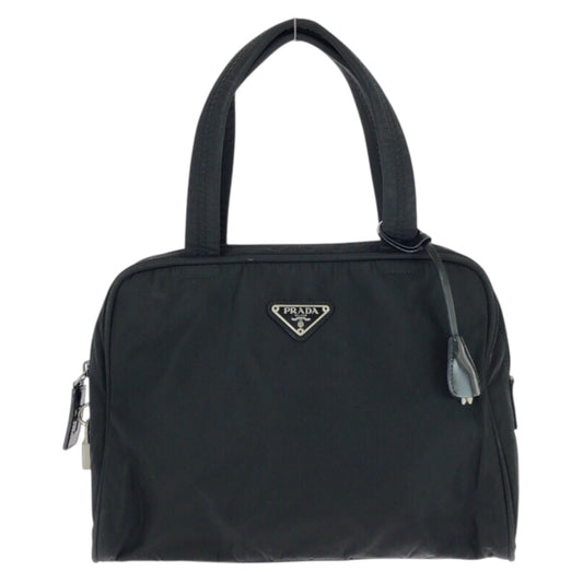 26194
PRADA プラダ テスート 三角ロゴプレート ブラック 黒 シルバー金具 ナイロン ハンドバッグ レディース ABP30
