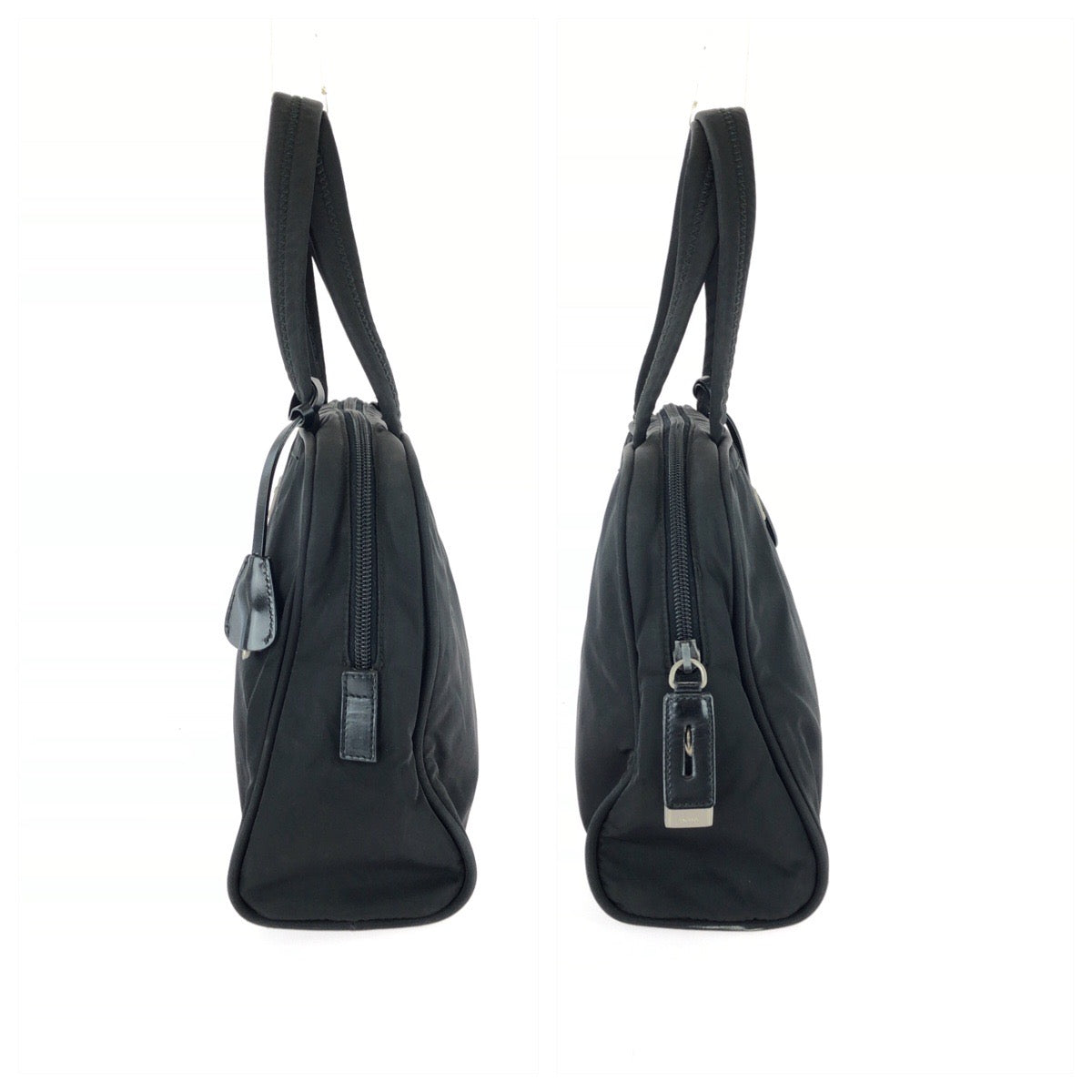 26194
PRADA プラダ テスート 三角ロゴプレート ブラック 黒 シルバー金具 ナイロン ハンドバッグ レディース ABP30