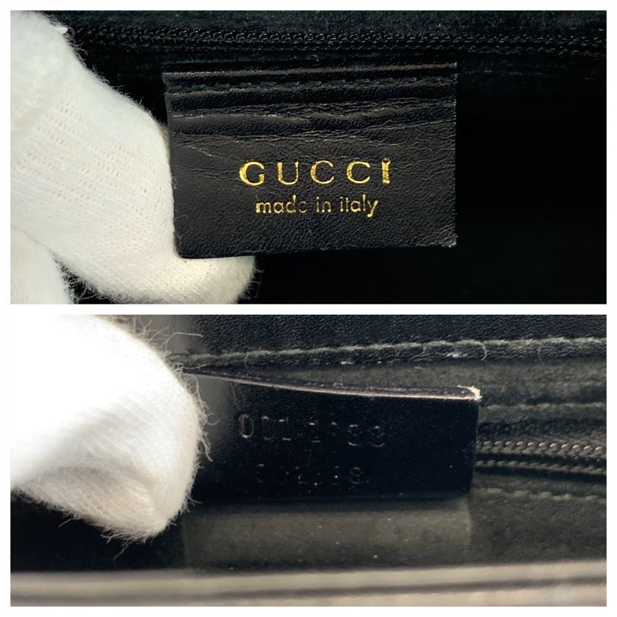 26195
GUCCI グッチ ヴィンテージ バンブー ブラック 黒 ゴールド金具 レザー 001 1388 ハンドバッグ ショルダーバッグ 2way レディース ABP37