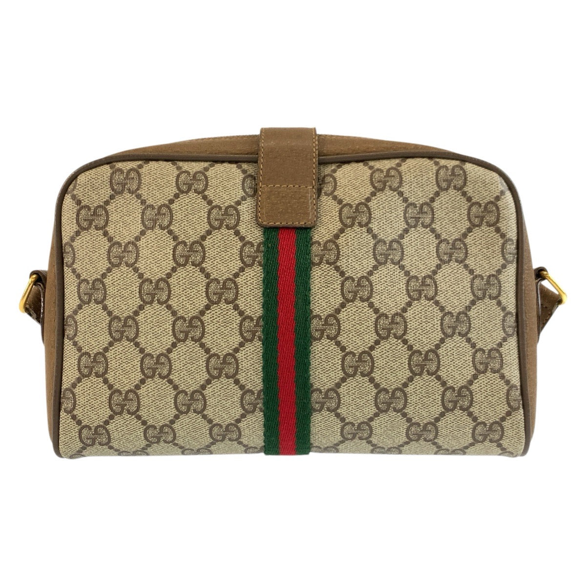 26196
GUCCI グッチ ヴィンテージ シェリーライン ベージュ ゴールド金具 GGスプリームキャンバス / レザー 116 02 055 ショルダーバッグ ポシェット レディース AB37