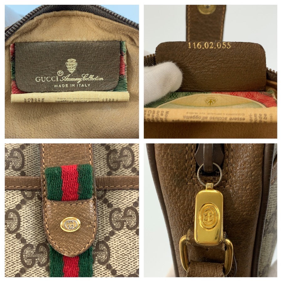 26196
GUCCI グッチ ヴィンテージ シェリーライン ベージュ ゴールド金具 GGスプリームキャンバス / レザー 116 02 055 ショルダーバッグ ポシェット レディース AB37