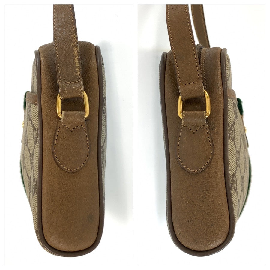26196
GUCCI グッチ ヴィンテージ シェリーライン ベージュ ゴールド金具 GGスプリームキャンバス / レザー 116 02 055 ショルダーバッグ ポシェット レディース AB37