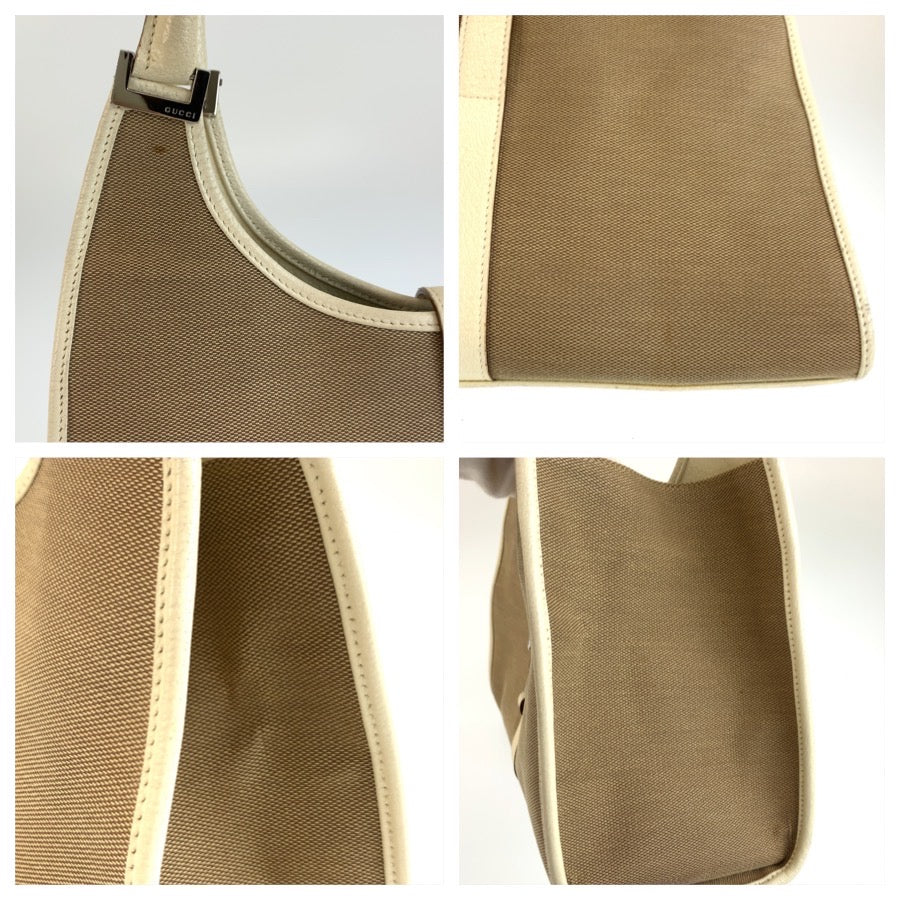 26198
GUCCI グッチ ジャッキー ベージュ アイボリー キャンバス / レザー 002 1067 ハンドバッグ トートバッグ レディース ABP45