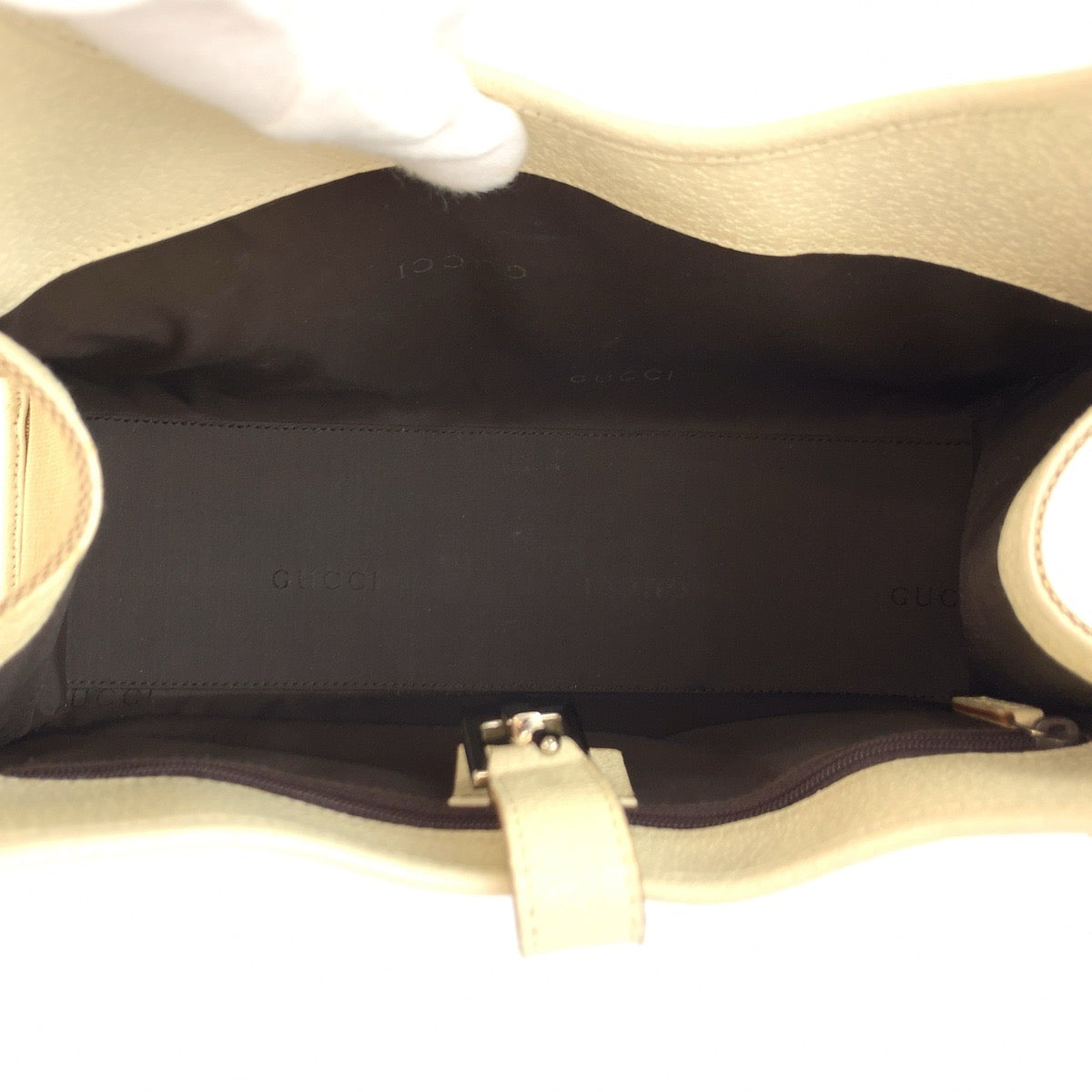 26198
GUCCI グッチ ジャッキー ベージュ アイボリー キャンバス / レザー 002 1067 ハンドバッグ トートバッグ レディース ABP45