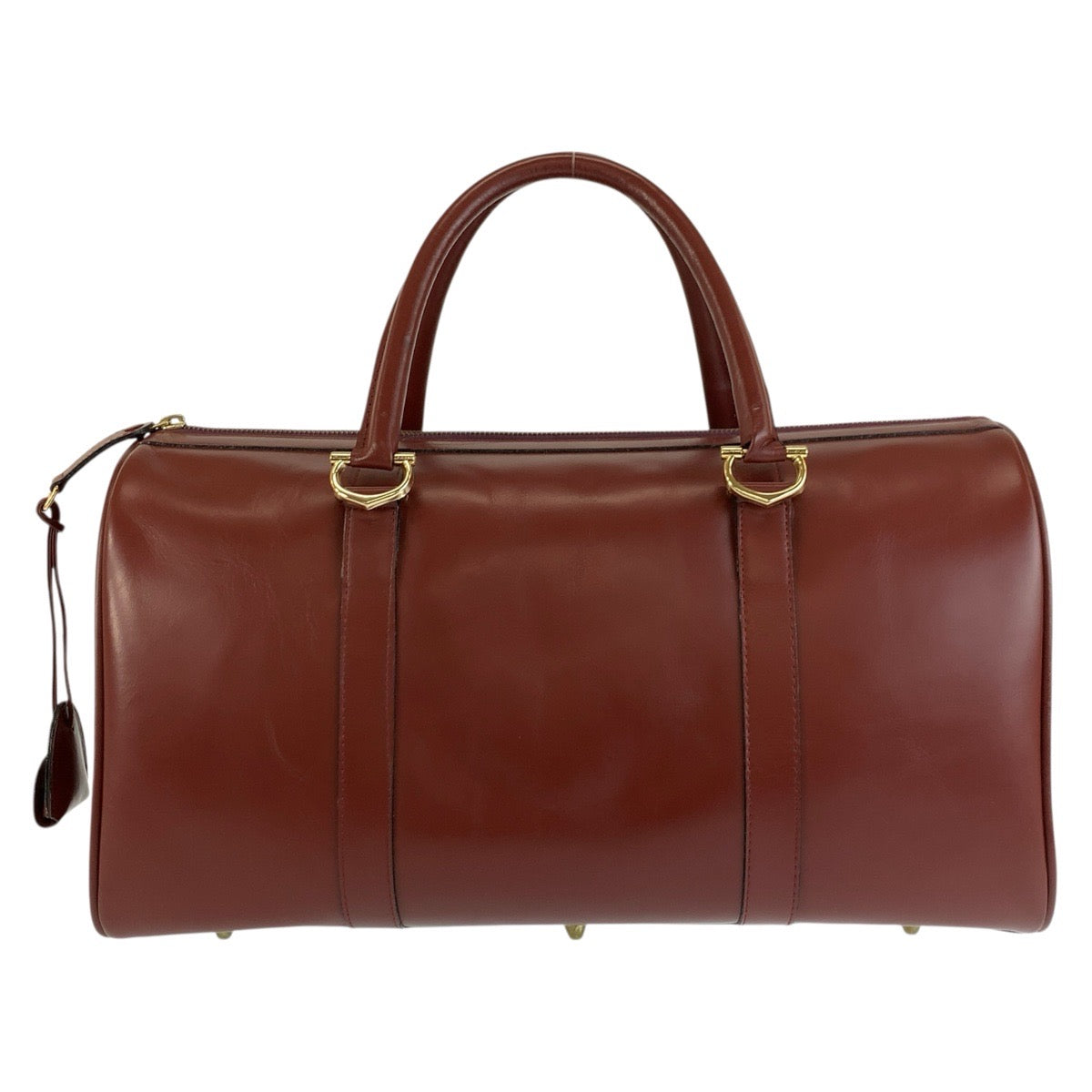 26199
CARTIER カルティエ ヴィンテージ マストライン ワインレッド ゴールド金具 レザー ボストンバッグ ハンドバッグ レディース ABP44
