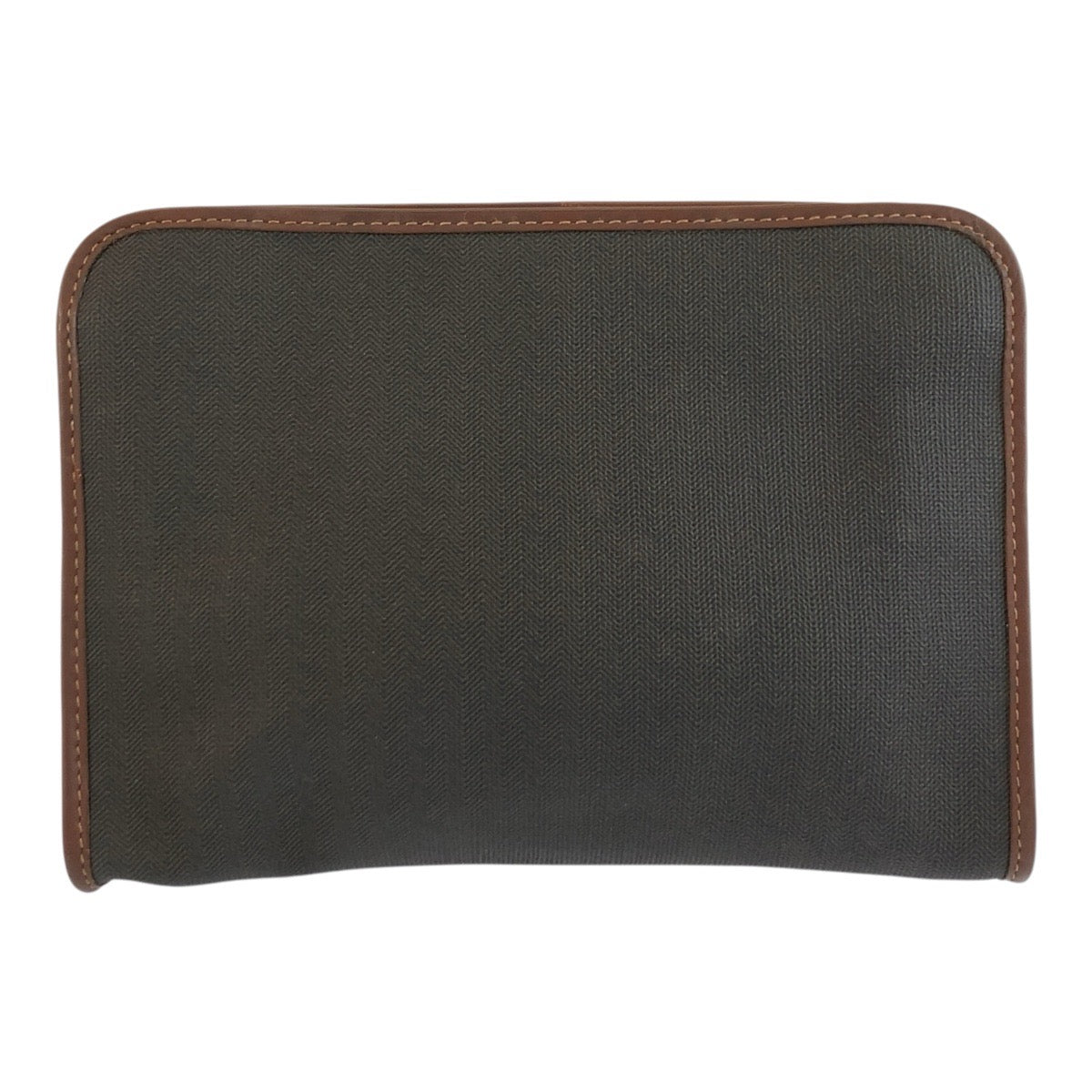 26202
Dunhill ダンヒル ブラウン ブラック ゴールド金具 PVC / レザー クラッチバッグ セカンドバッグ メンズ A14